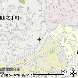 大阪府枚方市香里園山之手町49-50周辺の地図