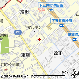 愛知県豊橋市下五井町茶屋前22周辺の地図