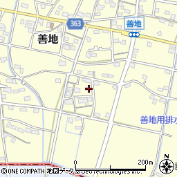 静岡県浜松市浜名区善地580周辺の地図
