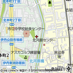 兵庫県伊丹市北本町3丁目119周辺の地図