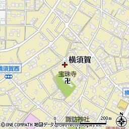 静岡県浜松市浜名区横須賀周辺の地図