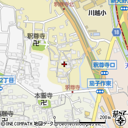 大阪府枚方市釈尊寺町4周辺の地図