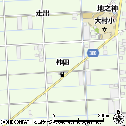 愛知県豊橋市大村町仲田周辺の地図
