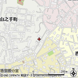 大阪府枚方市香里園山之手町49-48周辺の地図
