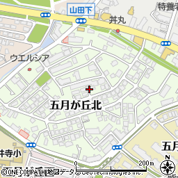 大阪府吹田市五月が丘北周辺の地図