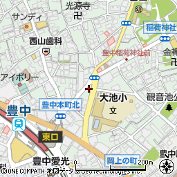 ホワイト急便豊中駅前店周辺の地図