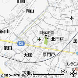 愛知県蒲郡市西浦町神谷門戸9周辺の地図