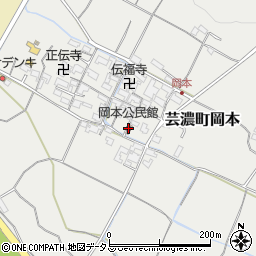 岡本公民館周辺の地図