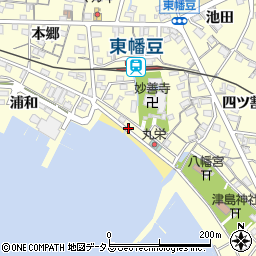 愛知県西尾市東幡豆町東浜周辺の地図