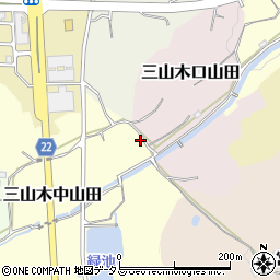 京都府京田辺市三山木中山田周辺の地図