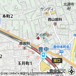 大阪府豊中市本町3丁目1周辺の地図