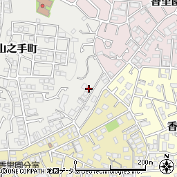 大阪府枚方市香里園山之手町49-47周辺の地図