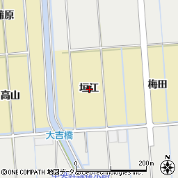 愛知県西尾市吉良町大島垣江周辺の地図