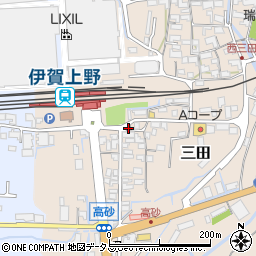 伊賀上野駅前郵便局周辺の地図