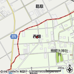 愛知県豊橋市日色野町西畑周辺の地図