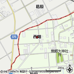 愛知県豊橋市日色野町（西畑）周辺の地図