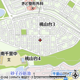大阪府吹田市桃山台3丁目周辺の地図