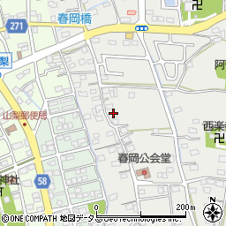 静岡県袋井市春岡895周辺の地図