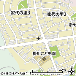 ファミリーマート掛川家代の里店周辺の地図