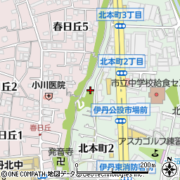 兵庫県伊丹市北本町2丁目222周辺の地図