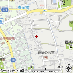 静岡県袋井市春岡439周辺の地図