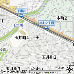 大阪府豊中市玉井町2丁目15周辺の地図