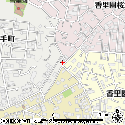 大阪府枚方市香里園山之手町50-4周辺の地図