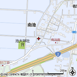 兵庫県高砂市阿弥陀町南池201周辺の地図