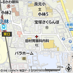 セブンイレブン宝塚小林５丁目店周辺の地図