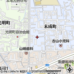 サクセスコート末成町周辺の地図