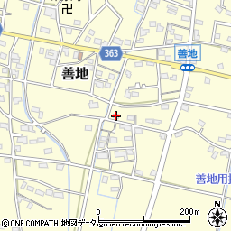 静岡県浜松市浜名区善地418周辺の地図