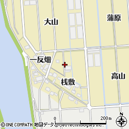 愛知県西尾市吉良町大島桟敷周辺の地図