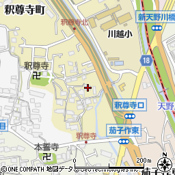 大阪府枚方市釈尊寺町3-9周辺の地図