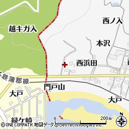 愛知県蒲郡市西浦町西浜田4周辺の地図