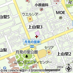 静岡県袋井市上山梨3丁目14周辺の地図