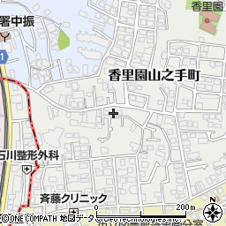 大阪府枚方市香里園山之手町11-11周辺の地図