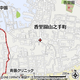 大阪府枚方市香里園山之手町11-8周辺の地図