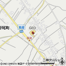 ゲオ津高野尾店周辺の地図