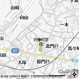 愛知県蒲郡市西浦町神谷門戸42-2周辺の地図