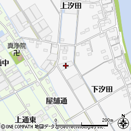 愛知県西尾市一色町松木島下汐田46周辺の地図