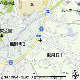 メゾンドール千里泉ケ丘１号館周辺の地図