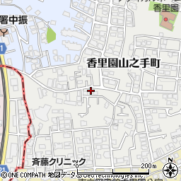 大阪府枚方市香里園山之手町11-18周辺の地図