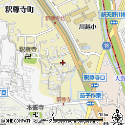 大阪府枚方市釈尊寺町3周辺の地図