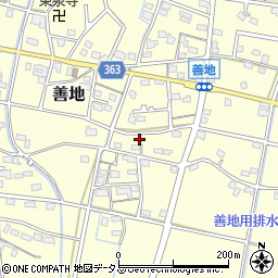 静岡県浜松市浜名区善地415-1周辺の地図