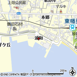 愛知県西尾市東幡豆町（浦和）周辺の地図