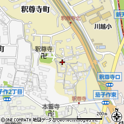 大阪府枚方市釈尊寺町1-14周辺の地図