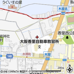 大阪府寝屋川市木屋町周辺の地図