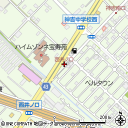 西井ノ口周辺の地図