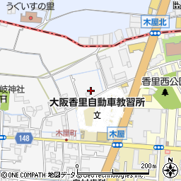 大阪府寝屋川市木屋町周辺の地図