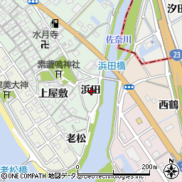 愛知県豊橋市梅薮町浜田周辺の地図